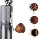 M1 Manual Coffee Grinder 7 Star Stainless Steel Conical Burr, 60 Clicks External Adjustment, 30g Capacity : Portable Burr Grinder for Espresso, French Press, Turkish, Cold Brew