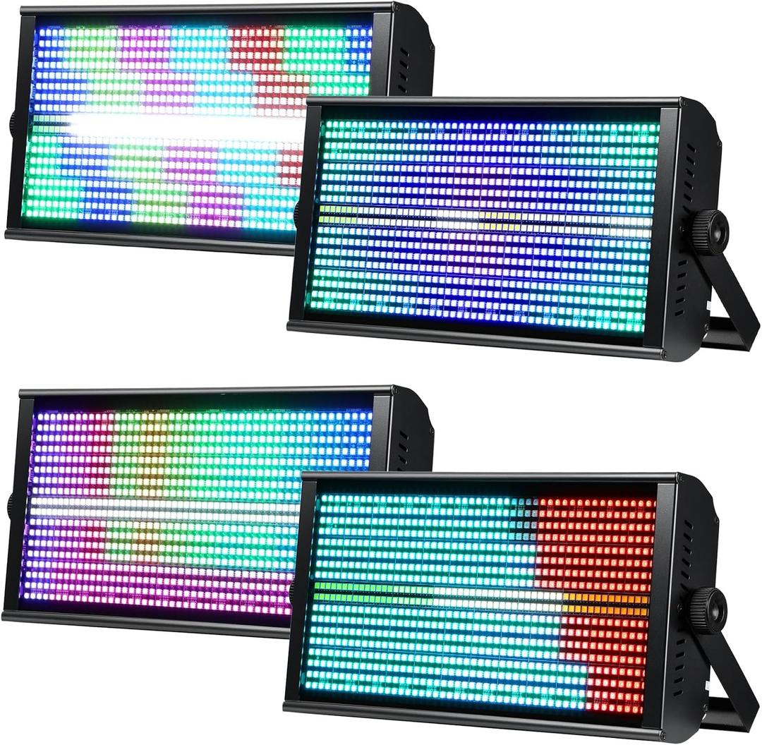 Betopper LF4808 260W Matrix Strobe Effect Light,RGBW Stage Light-4 Packs
768x0.2W RGB LEDs+112x1W White LEDs,Pixel Mapping/Zonal Control For DJ Party Uplighting,DMX512/Auto/Sound/Master-Slave/RDM