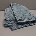 Baby Blue Bathroom Rugs – Thick Chenille Bath Mats 2x5ft | Absorbent and Washable Bath Rug Non-Slip, Plush Rugs for Bathroom Floor, Shower, Sink