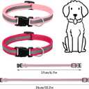 16 Pack Puppy Collars for Litter, Reflective Puppy Collars Adjustable Puppy ID Collars Soft Nylon Whelping Collars for Newborn Litter Puppy Pets-Reflective
