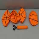 7 Inch PVC Mini Basketball for Indoor Basketball Hoops, Soft 7" Rubber Small Replacement Basketball for Over Door Basketball Hoop Sets, Little Basketballs for Kids (4 PCS with Air Pump)