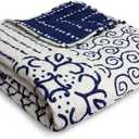 Lush Decor Monique Throw, 50 x 60-inch, Blue