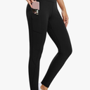 Women's Fleece Lined Leggings Water Resistant Thermal Winter Warm Tights High Waisted with Pockets Running Gear Size XXL