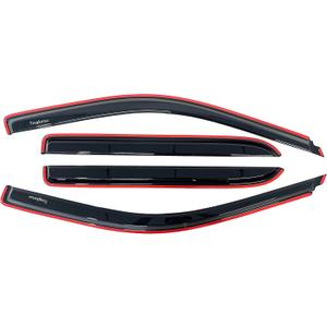 Window Rain Guards & Vent Deflectors, in-Channel Fits for 2009-2018 Dodge Ram 1500, 2011-2024 Ram 2500/3500 Crew Cab & Mega Cab, 2019-2023 Ram 1500 Classic Crew Cab Pickup (4pcs/Set)