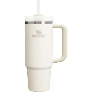 Stanley Quencher H2.0 Tumbler with Handle and Straw 30 oz | Flowstate 3-Position Lid | Cup Holder Compatible for Travel | Insulated Stainless Steel Cup | BPA-Free | Cream 2.0 (30 Ounces)