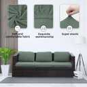 Outdoor Cushion Covers Set,8PCS Patio Furniture Couch Seat Slipcovers, Replacement for Sofa Sectional Chair(Cover Only)
