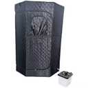 Portable Home Steam Sauna Box, Full Size Personal Sauna Tent For Home Spa, Indoor Sauna Relaxation Red