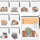 8 Pcs Book Club Gifts Book Pouch Sleeves Bulk with Zipper and Pocket Paperback Sleeve for Reading Lovers Librarian Bookish Group Club Student Teacher Gifts 11 x 8.7 Inch