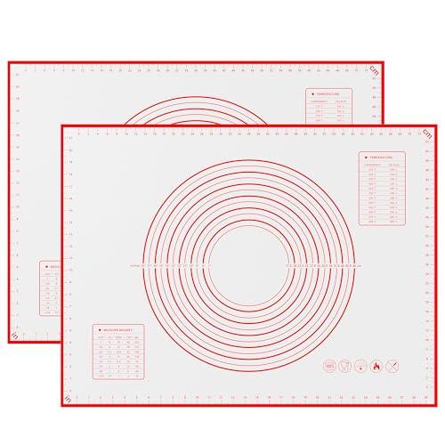 BlueBark 2 PCS - 32"L x 24"W Non-stick Silicone Baking Mat for Pastry & Dough, Sourdough Bread Making Tools, Kitchen Counter, Cooking Enthusiasts