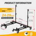 Sttoraboks Vertical Bike Stands (2 Pack)Standing Bike Rack for Garage FloorUpright Bicycle Floor Stand Indoor Bike Holder with Adjustable Height for Garage & Apartment - for Wheels Sizes up to 29