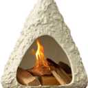 Volcano Palo Santo Holder, Handcrafted Ceramic Mini Chiminea Incense Burner for Sage & Smudge Sticks, Mountain Fireplace Style for Meditation, Yoga, Aromatherapy, Home Decor, Spiritual Gifts