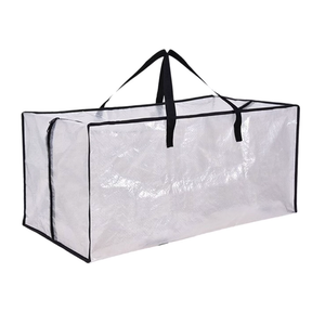 Storage Bag Heavy Duty Clear Plastic Bags With Handles 
 38x19 in, 6pcs,