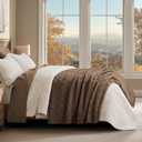 EVERGRACEHOME Modern Checkered Chenille Throw Blanket, Soft Cozy Plaid Knitted Blanket for Sofa & Couch, Decorative Knit Throw for Bed and Living Room, Camel Brown, 60" x 80"