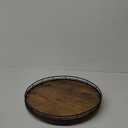 Lazy Susan Turntable Organizer for Table Top, 13’’ Round Wooden Lazy Susan for Cabinet Kitchen Countertop Pantry Dining Coffee Table for Condiments Spices, Rustic Bathroom Vanity Tray for Soap Candle