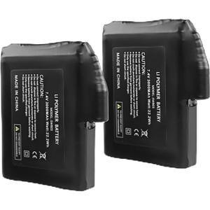 SAVIOR HEAT 7.4V 2200mAh/3000mAh Li-Polymer Rechargeable Batteries for Battery Heated Gloves Mittens Liners, Heated Socks