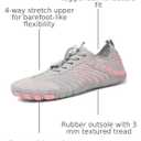 UBFEN Water Shoes for Men and Women Quick Dry Barefoot Hiking Swim Footwear, Grey Pink 7 Women/6 Men