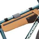 Bike Frame Bag Bike Triangle Bag Anti-Slip 5-Point Straps Mount Bicycle Under Tube Bike Bag,Cable Port & Pump Holder, Fits Hydration Pack for Gravel MTB & Road Bike Accessories
