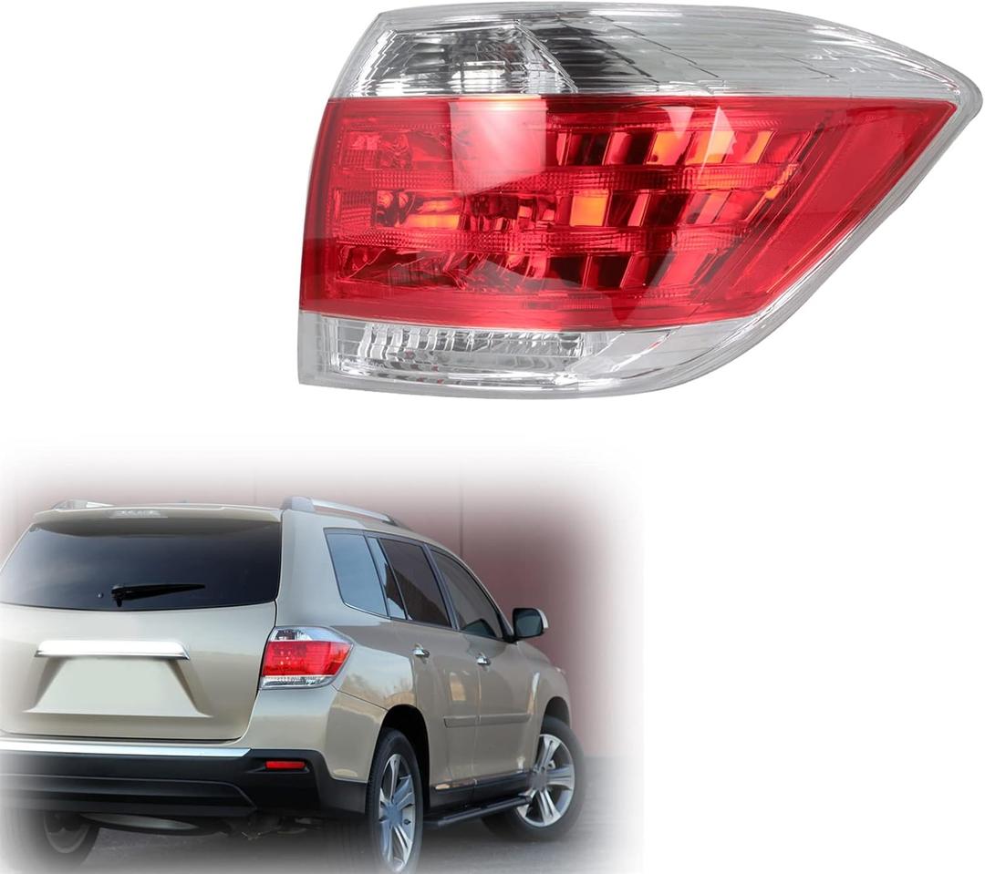 Right Tail Light Rear Tail Lamp Assembly Replacement for 2011-2013 highlander Passenger Side 815500E070 TO2801185