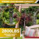 4Pcs 4.2” Quick Link Chain Connector, 2800lbs Capacity M12 Heavy Duty High Strength Giant Carabiners for Hammock, Swing, Camping, Fishing, Hiking