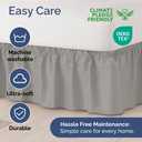 Wrap Around Dust Ruffle Bed Skirt - Light Grey - Twin/Twin XL Size Beds with 12 Inch Drop - Elastic Strap - Adjustable Pleated Bedskirt with Brushed Fabric and Wrinkle Free - Women, Men, Kids & Teens