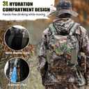 Kalkal Turkey Vest with Seat, Lightweight Camo Turkey Hunting Vest with Multi-Compartment Storage, Hydration Pocket, Quiet Fabric, Turkey Hunting Gear for Men Women