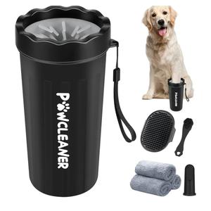 rand: Comotech
4.3
4.3 out of 5 stars
(7,901)
Professional 7 in 1 Dog Paw Cleaner for Dogs & Cats - Includes 1 Portable Paw Washer, 1 Bath Brush, 2 Dog Toothbrushes and 3 Absorbent Towels Note: Fits Paws 2.5 to 3.5 Inches Wide (Large, Black)