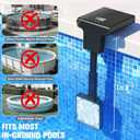 Solar Pool Lights for Inground Pools,Upgraded Solar Lights with LCD Pool Thermometer, Underwater Submersible Led Light for Pool Accessories, Swimming Pool Lighting with 10 Light Modes, 1PC