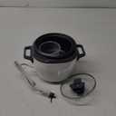 BLACK+DECKER 3-Cup Rice Cooker, RC503, 1.5-cup Uncooked Rice, Steaming Basket, Removable Non-Stick Bowl, One Touch, White