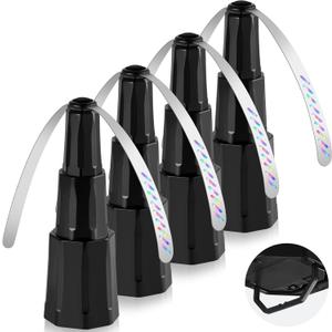Fly Fans for Tables, Bug Fans with Holographic Blades, Battery Operated Fly Repellent Fan, Keep Flies Away from Picnic, BBQ, Restaurant, Party, Indoor and Outdoor, 4 Pack (Brilliant Black)