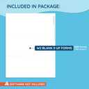 Blue Summit Blank W2 3 Up Tax Forms 2025, W2 Perforated Paper 500 Employee Sets, Ideal for E-Filing, Compatible with Quickbooks and Laser or Inkjet Printers, 500 Sheets