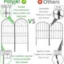 Decorative Garden Fence 10 Pack, 30in (H) x 10ft (L) Rustproof Metal Wire Animal Barrier, Arched Flower Edging Border Fencing Panel for Dog, Yard, Patio, Outdoor, Decor