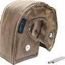 HIWOWSPORT FireShield T4 Titanium Turbo Blanket T4 Cover Turbocharger Heat Shield Cover Fastener Springs for T4