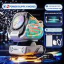 Belemar Upgraded Bubble Machine with Remote Control, Automatic Rotation & RGB Lights, 1800mAh Rechargeable Battery, Type-C Charge, Bubble Maker for Kids, Weddings, Birthday Parties, Outdoor Activities