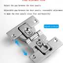 2pcs Inner Opening Folding Door Hinge 180 Degree Flat Hinge Wardrobe Folding Door Sliding Door Double Cup Folding Hinge Concealed Folding Door Sliding