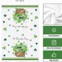Artoid Mode Flower Basket Clover Shamrock St.Patrick's Day Kitchen Dish Towels, 18x26 Inch Farmhouse Holiday Decoration Spring Cleaning Set of 2