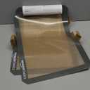 Amazon Basics Silicone Rectangular Baking Mat, Non-Stick Reusable Oven Bakeware, 16.5" x 11.6", New Beige/Gray, Pack of 2