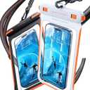 TORRAS 2 Pack IPX8 Waterproof Phone Pouch Floating, Underwater Screen Touchable, Waterproof Phone Case with Lanyard for iPhone 17 Pro Max 16 15 14 S26 Ultra S25, Cell Phone Dry Bag 7.0", Black & White