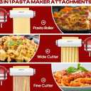 Pasta Attachment for KitchenAid Stand Mixer, 3 in 1 Set Pasta Maker KitchenAid Attachment Includes Spaghetti Cutter, Pasta Sheet Roller and Fettuccine Cutter, Attachment for Kitchen aid Mixers