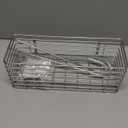 Semetall Hanging Shower Rack Silver Shower Caddy Hanging with Hooks-No Drilling-the Back Hook Can be Rotated- Hung on the Faucet or Cross Bar-304 Stainless Steel-Single(11" L x 3.9" W x 3.9" H)