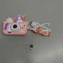 Unicorn Toys Camera for Kids Girls Age 3-8, Toddler Kids Digital Camera Christmas Birthday Gifts for 3 4 5 6 7 8 Years Old Girl, Cute Selfie Video Camera, HD 1080P, 32GB SD Card Included, Pink