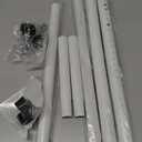 Sliding Door Lock,17" - 51" Sliding Door Security Bar Heavy Duty Sliding Glass Patio Door Security Bar Window Security Bar Inside Childproof Adjustable Interior White 2 PCS