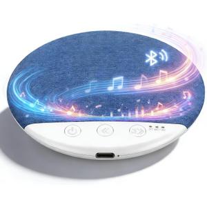Under Pillow Speaker for Sleeping, Mini Bone Conduction Bluetooth Sleep Aid, Stereo Bass, Volume Control, TF Card Support, Plastic, Battery Powered, Blue