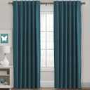 H.VERSAILTEX Blackout Curtains Thermal Insulated Window Treatment Panels Room Darkening Blackout Drapes for Living Room Back Tab/Rod Pocket Bedroom Draperies, 52 x 84 Inch, Dark Teal, 2 Panels