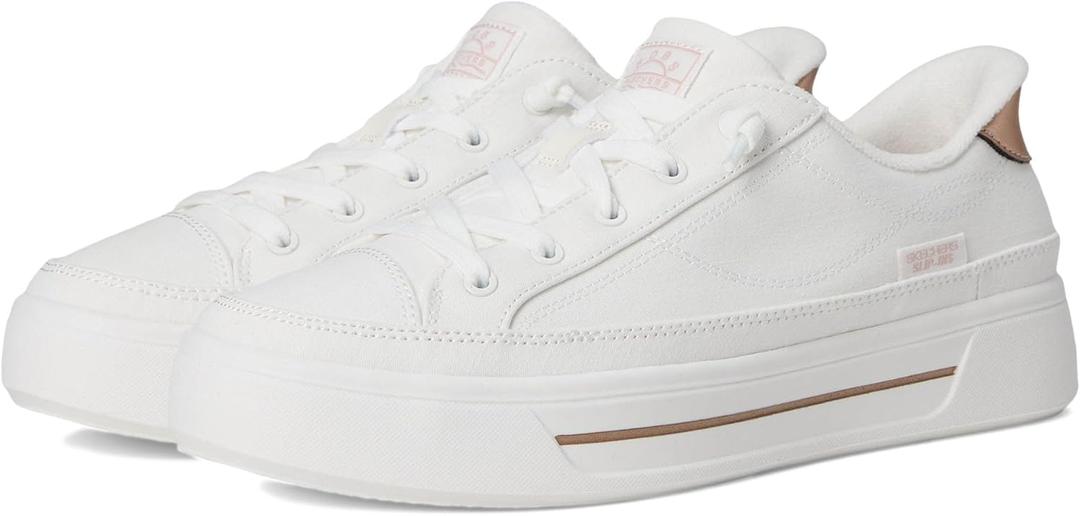 Skechers Women's Hands Free Slip-ins Bobs - Social (7.5, White)