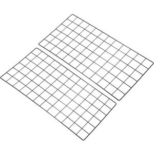 PATIKIL 24"x12" Wire Grid Panel, 2 Pack Wall Grid Decorative Panels Board Photo Pictures Display Decor Hanging Organizer for Home Office, Black