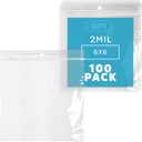 GPI - 6" x 6" - 100 Pack, 2 Mil thick, Clear Plastic Reclosable Zip Bags, Hang Hole For Display, Durable Poly Baggies with Resealable Zip Top Lock for Storage, Packaging & Shipping