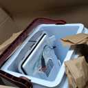 Koolatron Electric Portable Cooler Plug in 12V car Cooler 25 L (26 qt), No Ice Thermo Electric Portable Fridge for Camping, Travel Road Trips Trucking with 12 Volt DC Power Cord, Gray/White.