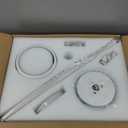 Ceiling Fans with Lights,52 Inch Low Profile Ceiling Fan with Wall Control and Remote Control,Dimmable,Flush Mount Ceiling Fan with Noiseless DC Reversible Motor for Bedroom Indoor Use (White)