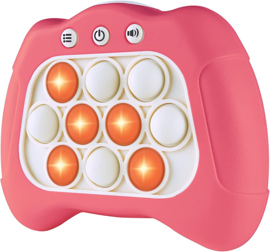 Intoypad Pop The Target! Handheld Speed Push Game Machine: A Fun Multiplayer Game for Family. Sensory Fidget Toy Christmas Toys Gifts for 6 7 8 9 10 11 12 Years Old Kids Road Trip Car Games Kids Pink