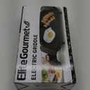 Elite Gourmet EGR8152 Electric 9.75" x 7" Personal Compact Griddle, Cool-touch Handles Non-Stick Surface, Removable/Adjustable Thermostat, Black